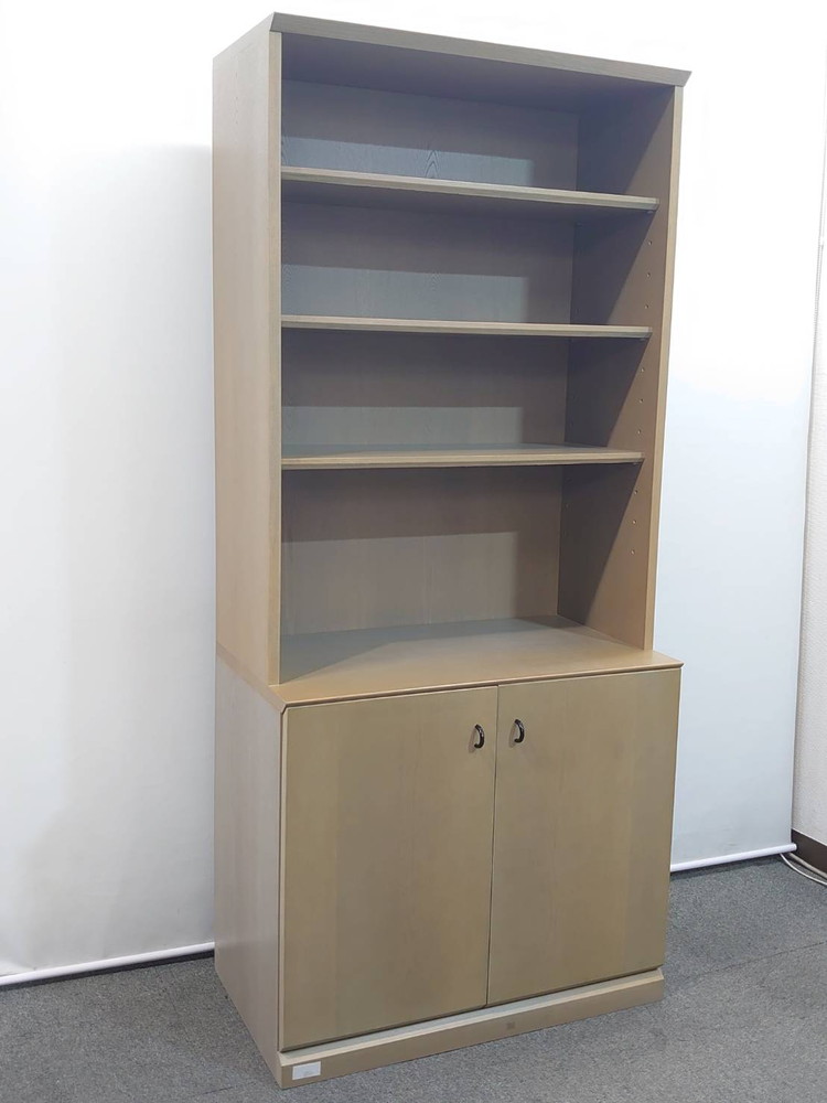 木製キャビネット 書庫 書棚 本棚 中古キャビネット 中古書庫 収納家具 オフィス収納 木製家具 【中古】