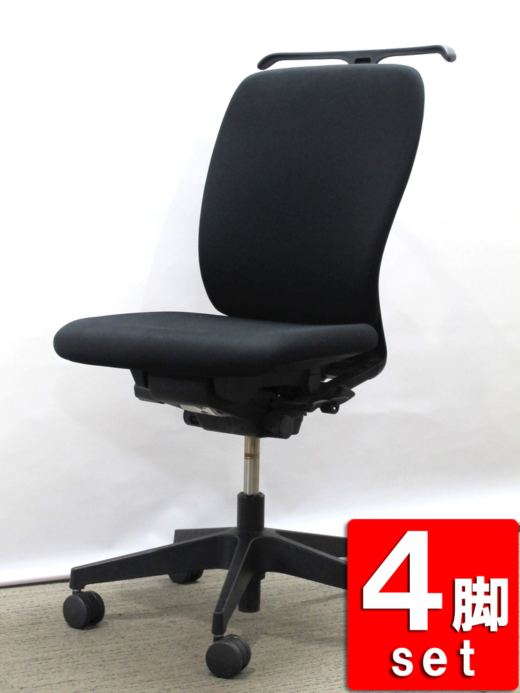 ４脚セット オフィスチェア デスクチェア 事務チェア キャスターチェア【中古オフィス家具】【中古】