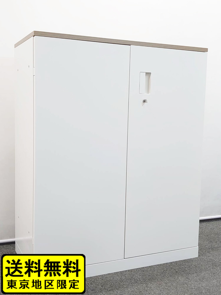 【美品】 イトーキ eS 両開き書庫 スチール書庫 キャビネット 両開きキャビネット 収納庫 保管庫 本棚 書棚 W900 D450 H1120【中古オフィス家具】【中古】