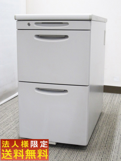 脇机 袖机 3段 サイドワゴン デスクワゴン【中古オフィス家具】【中古】