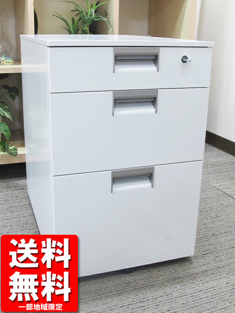 イトーキ CX ３段ワゴン サイドワゴン デスクワゴン キャスターワゴン 袖机 脇机【中古オフィス家具】【中古】