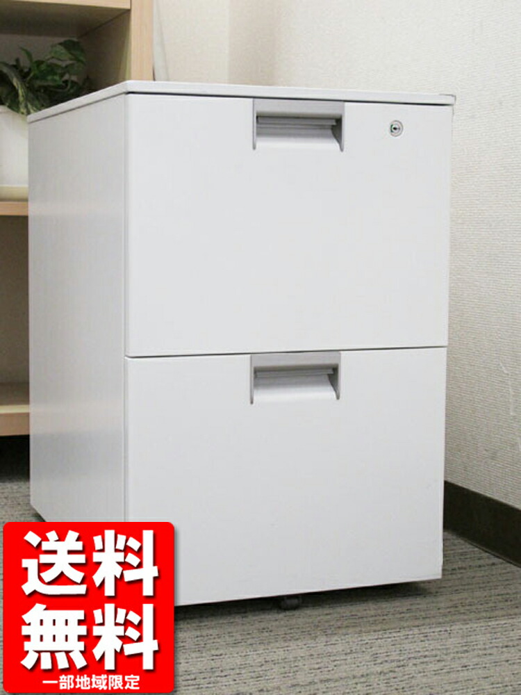 デスクワゴン 事務ワゴン サイドワゴン 袖机 脇机 2段 イトーキ CX　【中古オフィス家具】【中古】