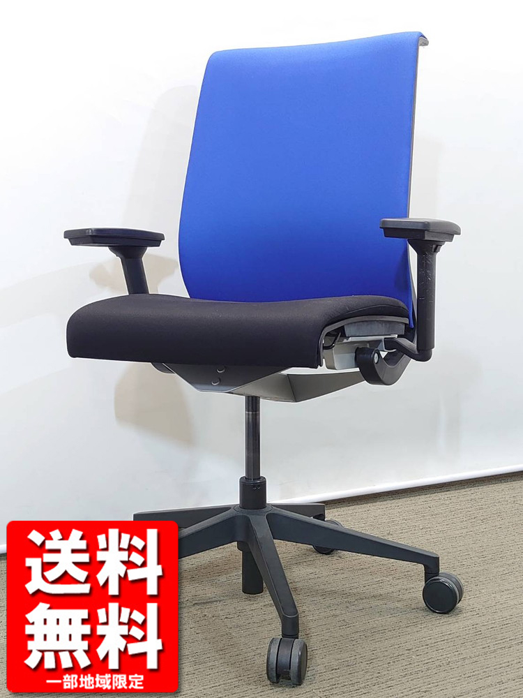 スチールケース Steelcase シンクチェア Think デスクチェア ハイバックチェア オフィスチェア 事務チェア 肘付き【中古オフィス家具】【中古】